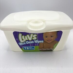 Luvs Ultra Clean Wipes EMPTY Pop‎ Up Plastic Tub Container